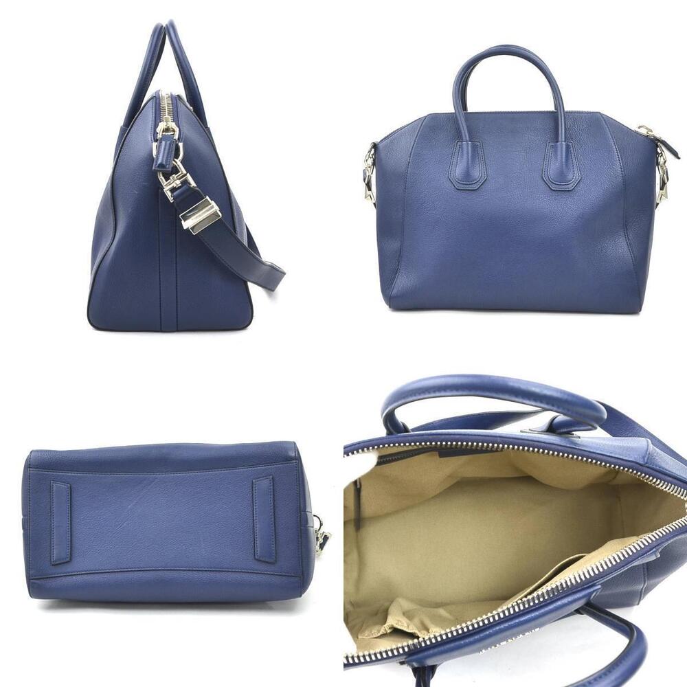 Givenchy Navy Bag Leather Antigona Shoulder Blue 2way